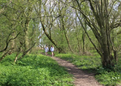Footpaths for walking at Freedom Farm in Suffolk